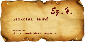 Szokolai Hannó névjegykártya